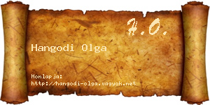 Hangodi Olga névjegykártya