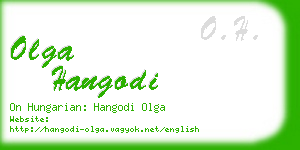 olga hangodi business card